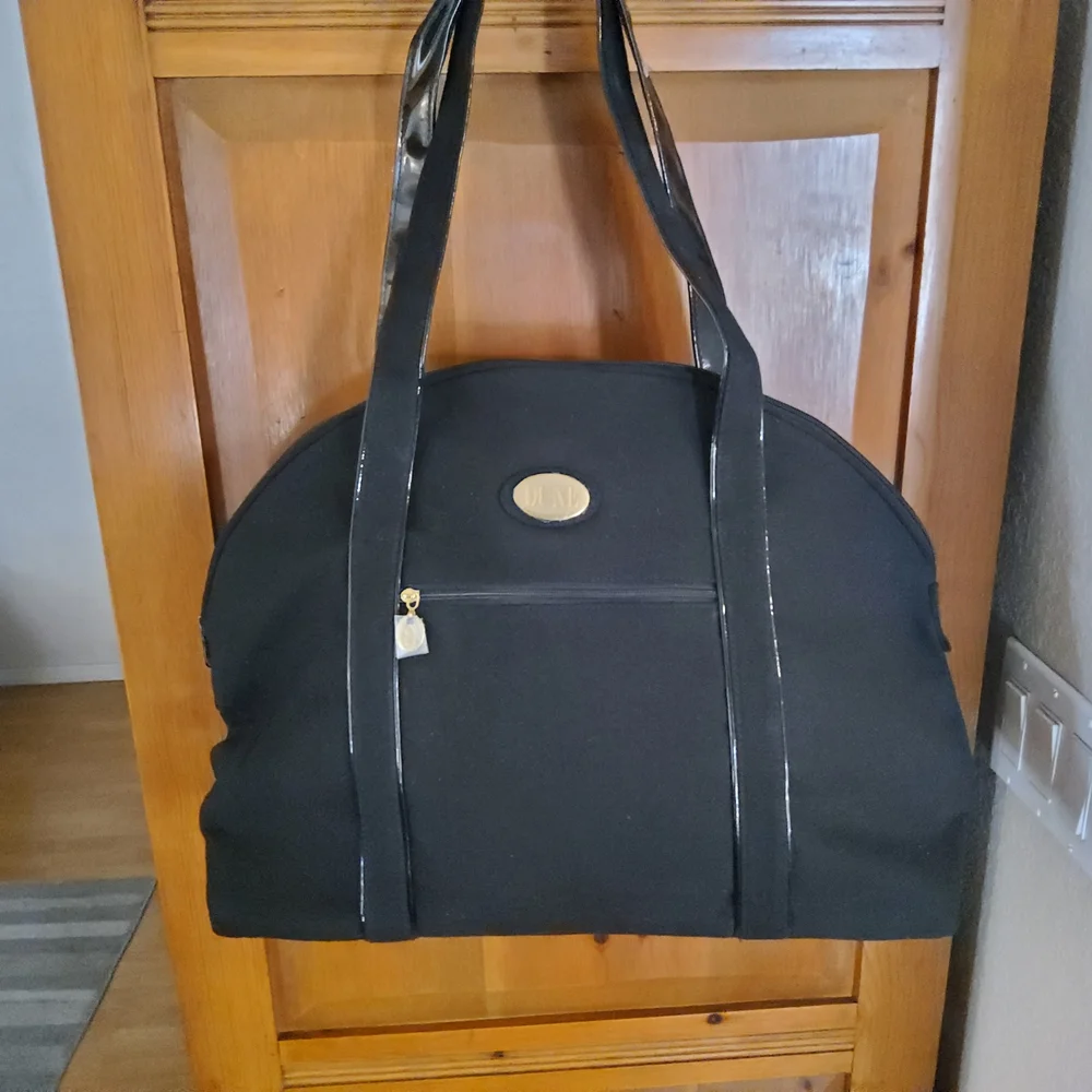 Dior Men's Black Canvas Duffel Bag